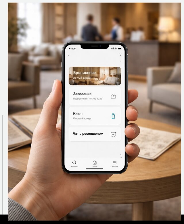 Мобильное приложение для гостей отеля в Минеральных Воде, управление сервисом